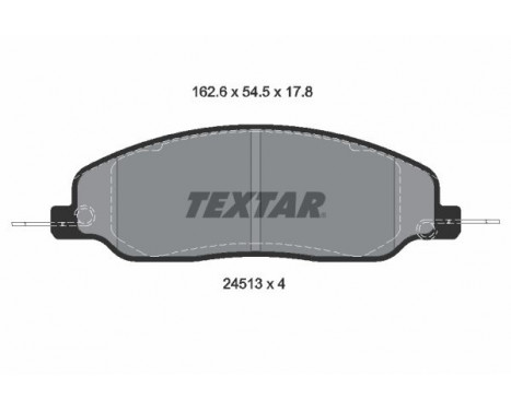 Brake Pad Set, disc brake 2451301 Textar, Image 2