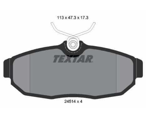 Brake Pad Set, disc brake 2451401 Textar, Image 2