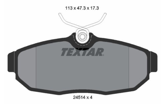 Brake Pad Set, disc brake 2451401 Textar, Image 2