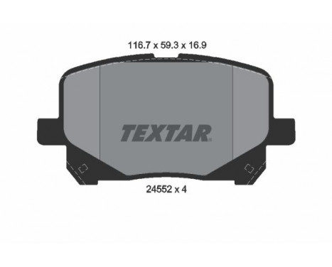 Brake Pad Set, disc brake 2452201 Textar