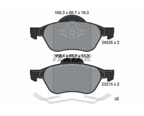 Brake Pad Set, disc brake 2453501 Textar