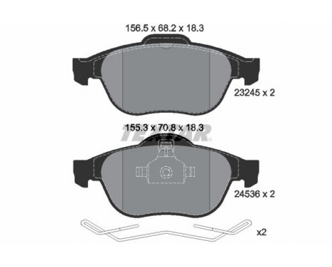 Brake Pad Set, disc brake 2453601 Textar