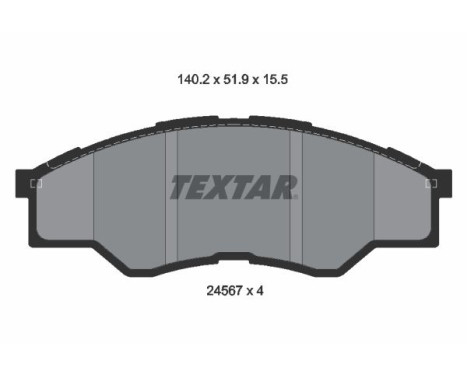 Brake Pad Set, disc brake 2456701 Textar
