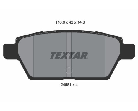 Brake Pad Set, disc brake 2458102 Textar