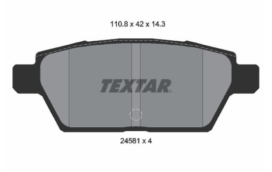 Brake Pad Set, disc brake 2458102 Textar