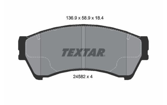 Brake pad set, disc brake 2458201 Textar