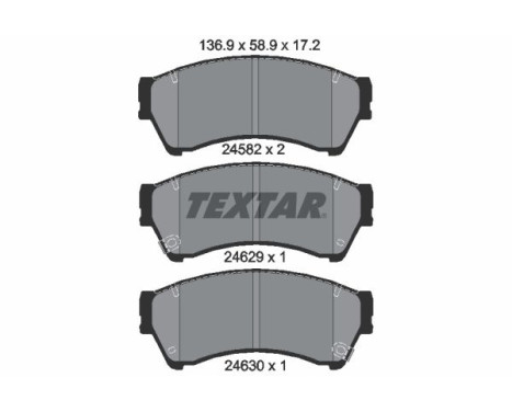 Brake Pad Set, disc brake 2458202 Textar, Image 2