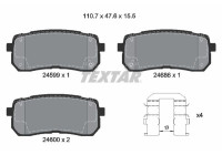 Brake Pad Set, disc brake 2459901 Textar
