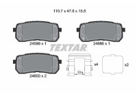 Brake Pad Set, disc brake 2459904 Textar