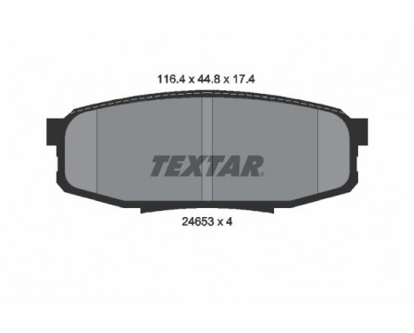 Brake Pad Set, disc brake 2465301 Textar