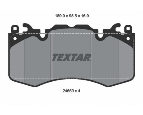 Brake Pad Set, disc brake 2465901 Textar