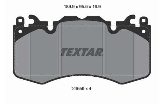 Brake Pad Set, disc brake 2465901 Textar