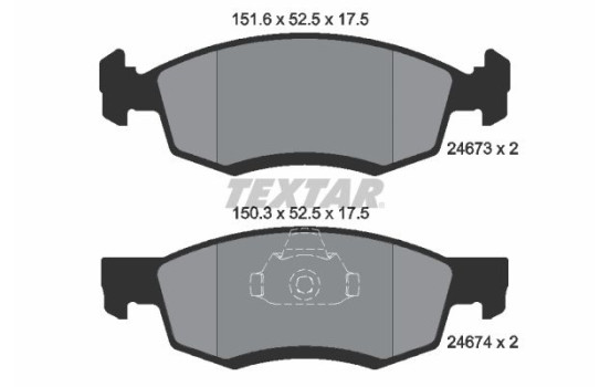 Brake Pad Set, disc brake 2467301 Textar