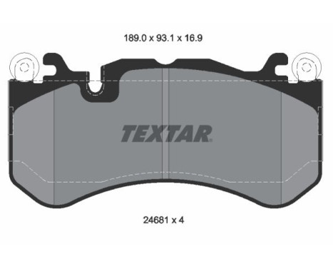 Brake pad set, disc brake 2468101 Textar