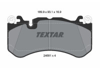 Brake pad set, disc brake 2468101 Textar