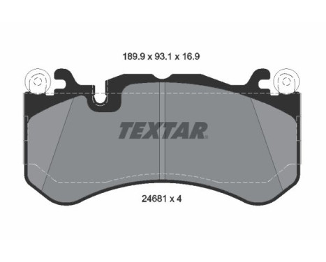 Brake pad set, disc brake 2468101 Textar