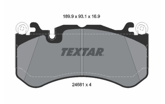 Brake pad set, disc brake 2468101 Textar