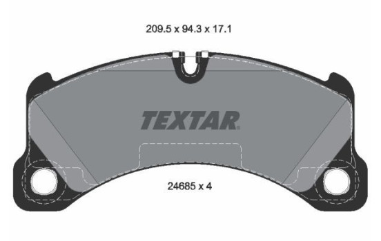Brake Pad Set, disc brake 2468501 Textar