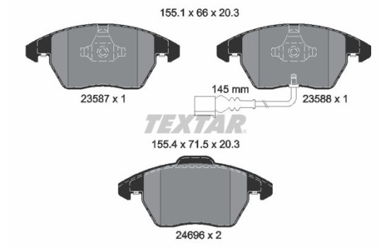 Brake Pad Set, disc brake 2469602 Textar