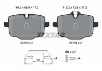 Brake pad set, disc brake 2470303 Textar