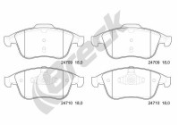 Brake pad set, disc brake 24709 00 701 00 Breck