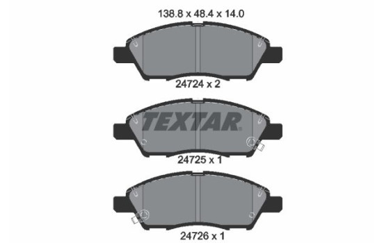 Brake Pad Set, disc brake 2472401 Textar