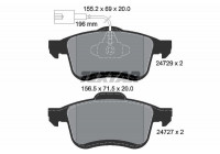 Brake Pad Set, disc brake 2472901 Textar