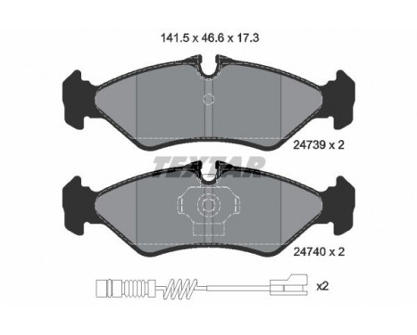 Brake Pad Set, disc brake 2473901 Textar, Image 2
