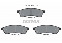 Brake Pad Set, disc brake 2474401 Textar