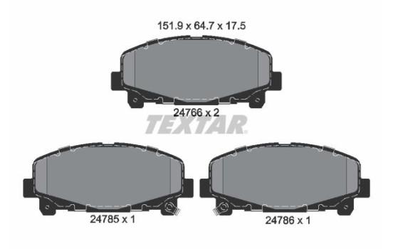Brake Pad Set, disc brake 2476601 Textar