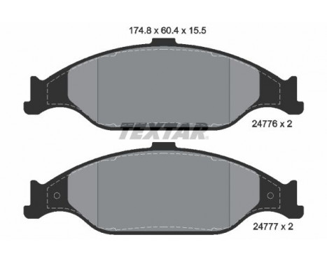 Brake Pad Set, disc brake 2477601 Textar