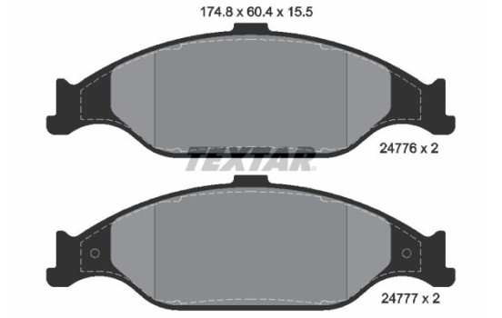 Brake Pad Set, disc brake 2477601 Textar