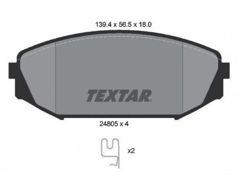 Brake Pad Set, disc brake 2480501 Textar