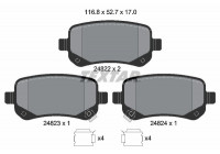 Brake Pad Set, disc brake 2482201 Textar