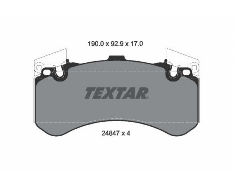 Brake Pad Set, disc brake 2484701 Textar