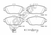 Brake pad set, disc brake 24869 00 701 00 Breck