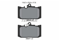 Brake pad set, disc brake 2496501 Textar