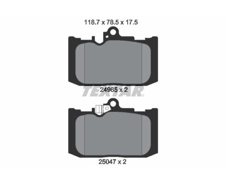 Brake pad set, disc brake 2496501 Textar