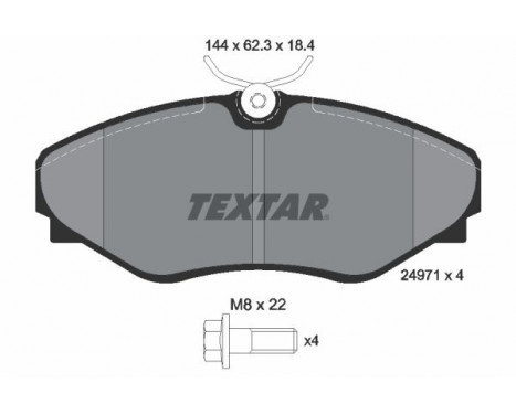 Brake Pad Set, disc brake 2497101 Textar