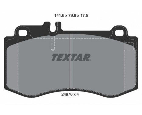 Brake Pad Set, disc brake 2497601 Textar