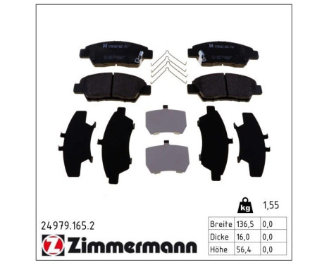 Brake Pad Set, disc brake 24979.165.2 Zimmermann