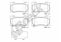 Brake pad set, disc brake 24994 00 551 00 Breck