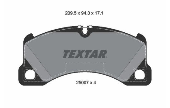 Brake Pad Set, disc brake 2500703 Textar