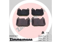 Brake pad set, disc brake 25028.160.1 Zimmermann