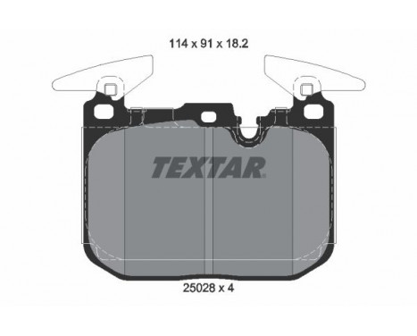 Brake Pad Set, disc brake 2502801 Textar