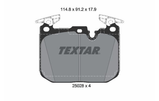 Brake Pad Set, disc brake 2502805 Textar