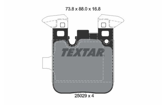 Brake Pad Set, disc brake 2502901 Textar
