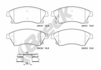 Brake pad set, disc brake 25031 00 701 00 Breck