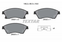 Brake Pad Set, disc brake 2503101 Textar