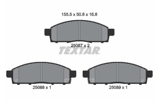 Brake Pad Set, disc brake 2508701 Textar